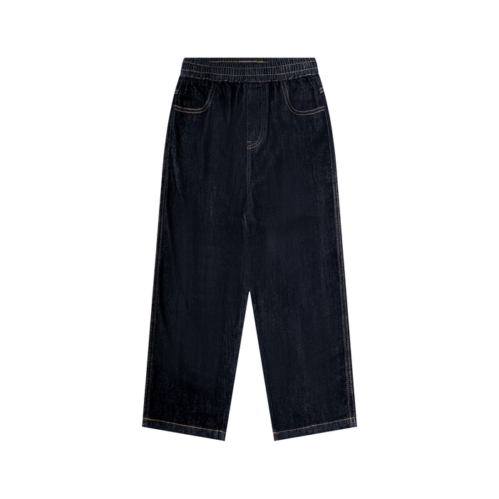 Kids Straight Leg Elastic Waist Jeans