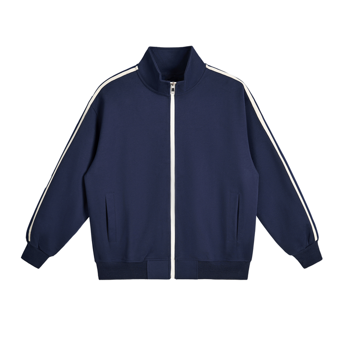 Side Stripe Stand Collar Jacket