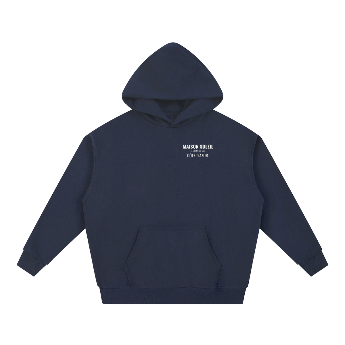 Maison Soleil Heavyweight Hoodie – Navy Blue – front