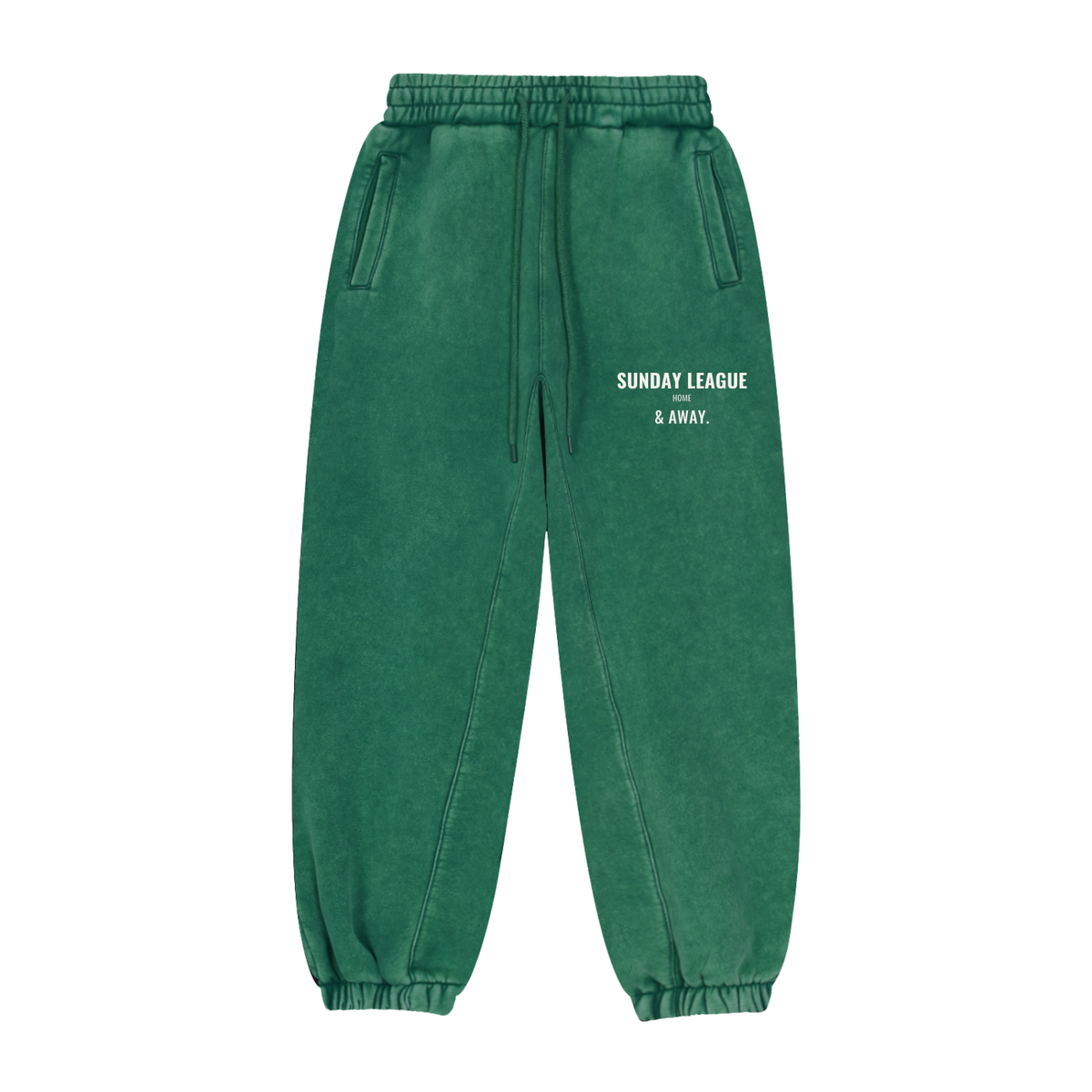 Sunday League Fleece Joggers – Dark Green – front