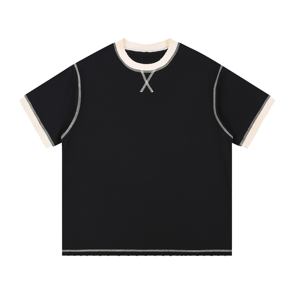 Contrast-Stitched Ringer T-Shirt