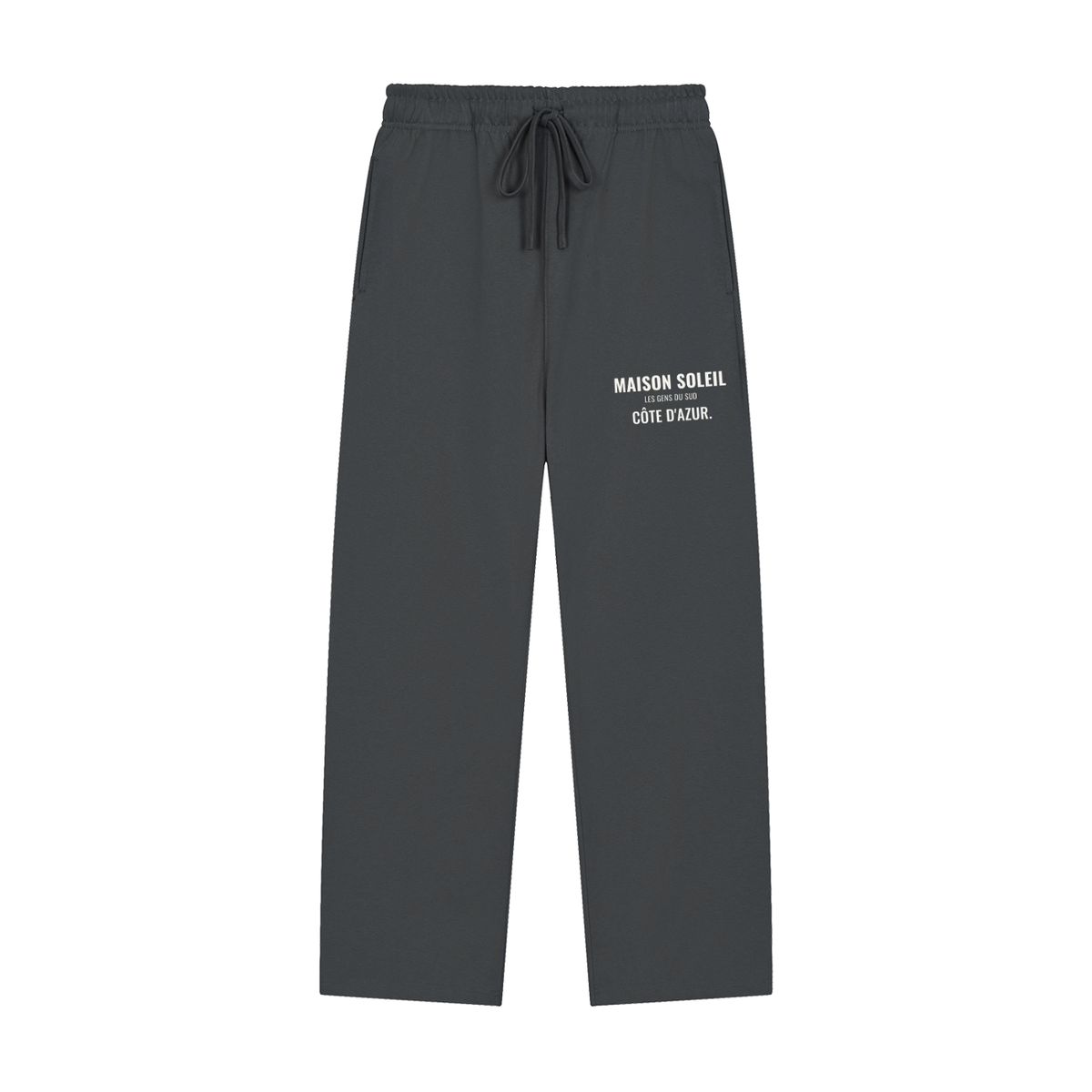 Maison Soleil Sweatpants – Dark Gray – front