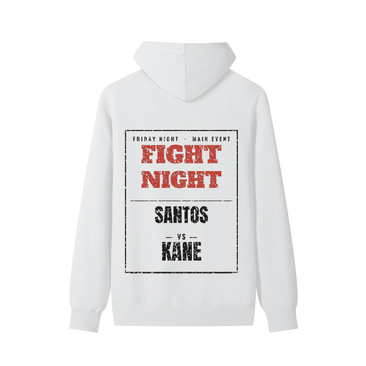Fight Night Hoodie – Lucent White – back