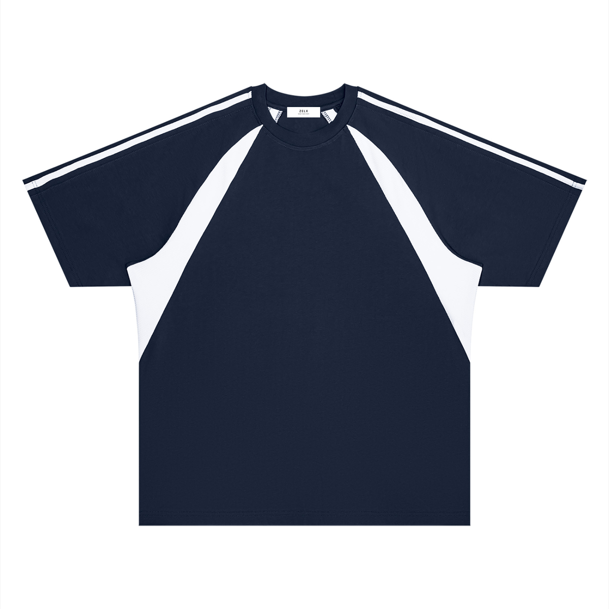 Navy Blue with White