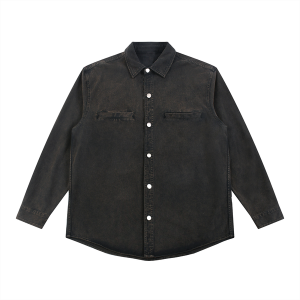 Washed Denim Overshirt Jacket