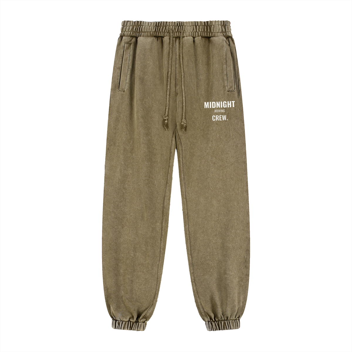 Midnight Rowing Snow Wash Sweatpants – Brown – front
