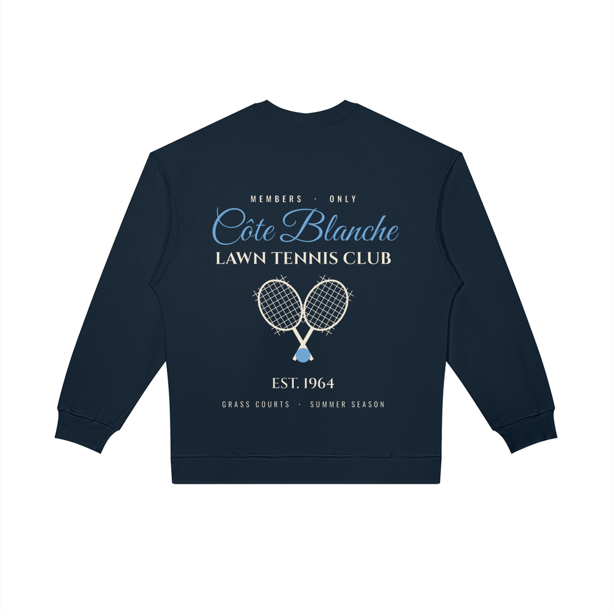 Côte Blanche Oversized Sweatshirt – Navy Blue – back