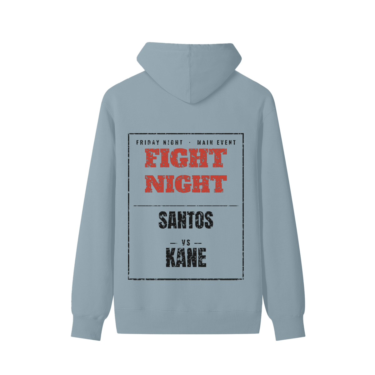 Fight Night Hoodie – Haze Blue – back
