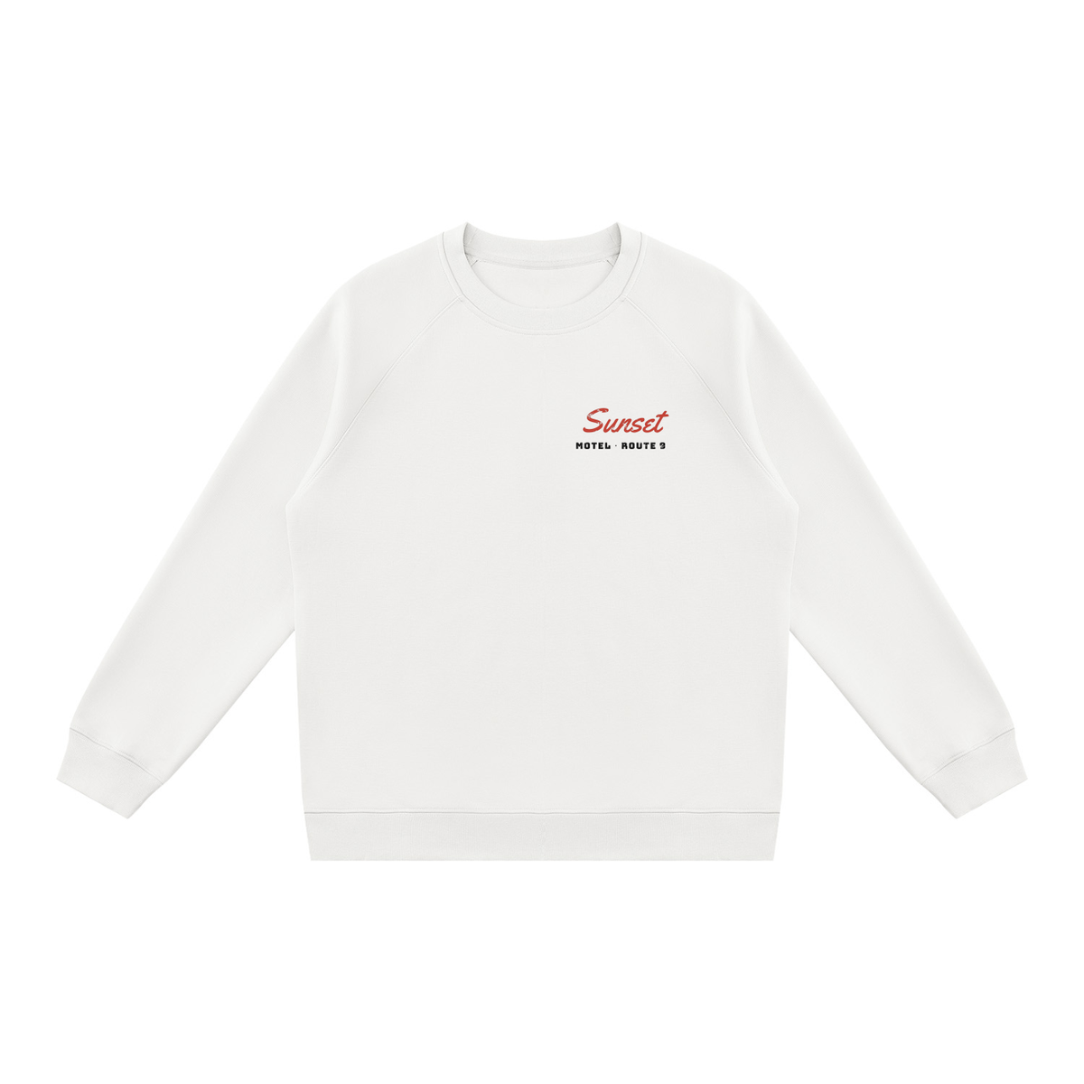 Sunset Motel Sweatshirt – White – front