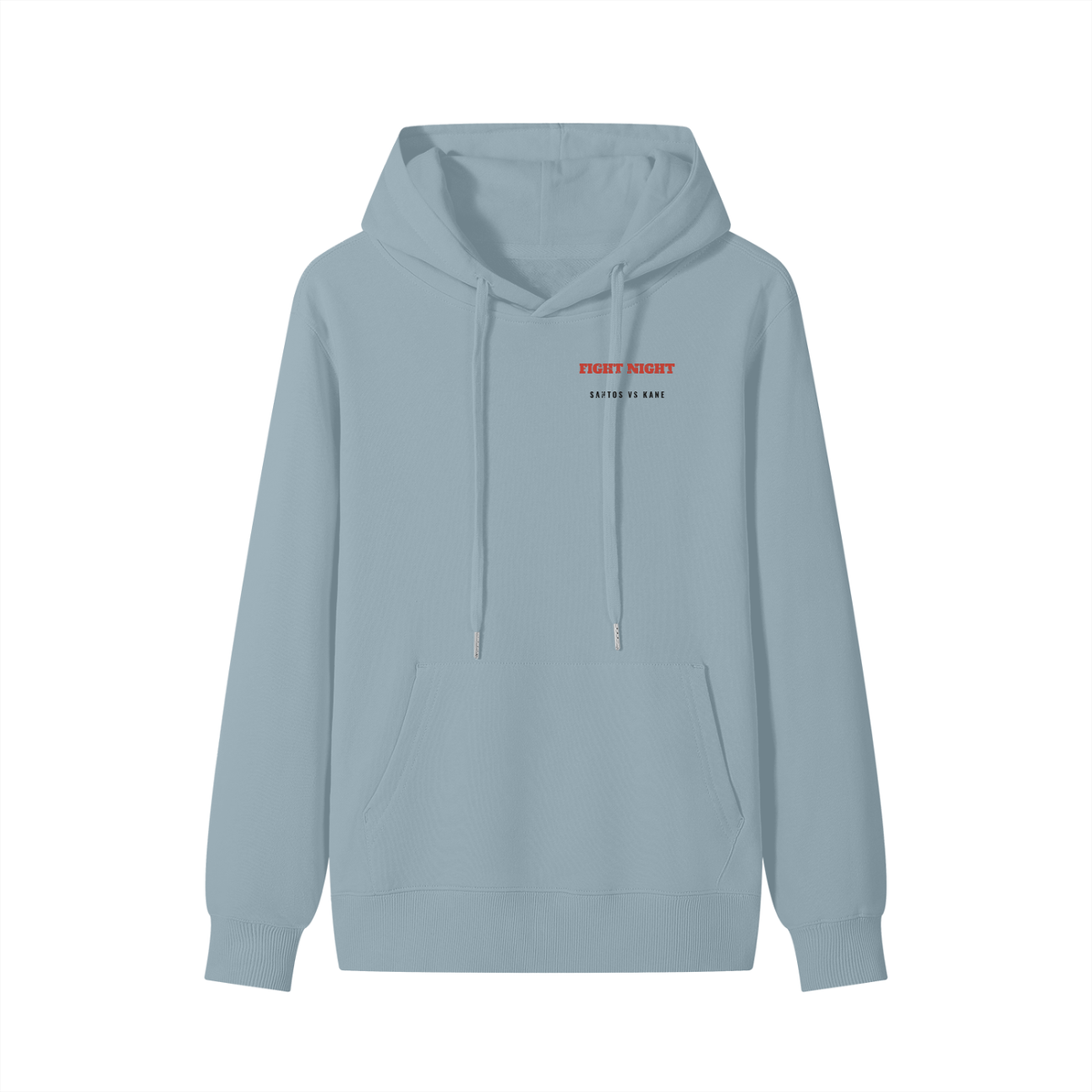 Fight Night Hoodie – Haze Blue – front