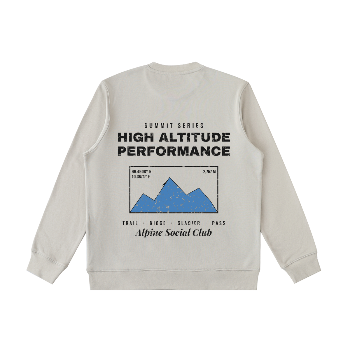 High Altitude Heavyweight Sweatshirt – Light Gray – back