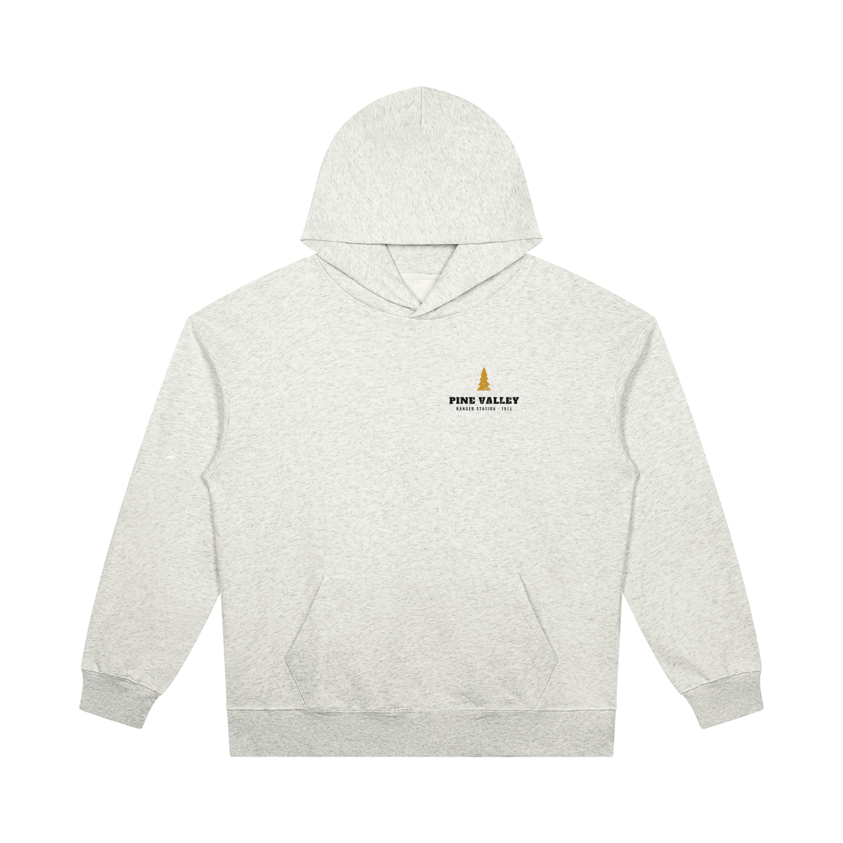 Pine Valley Heavyweight Hoodie – Oat Gray – front