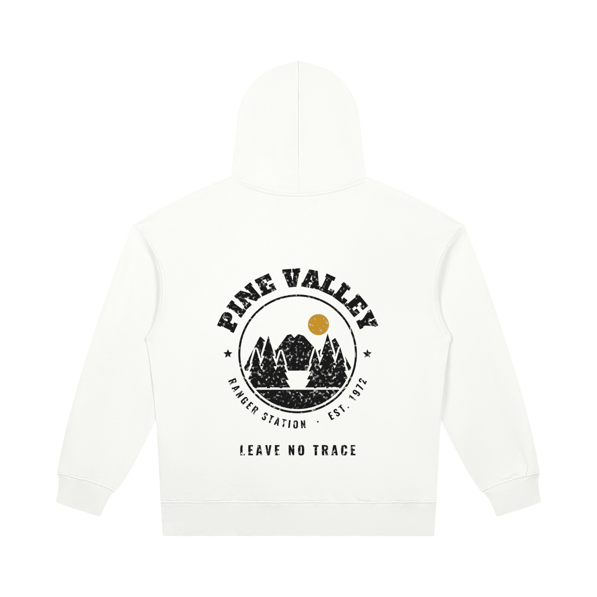 Pine Valley Heavyweight Hoodie – White – back