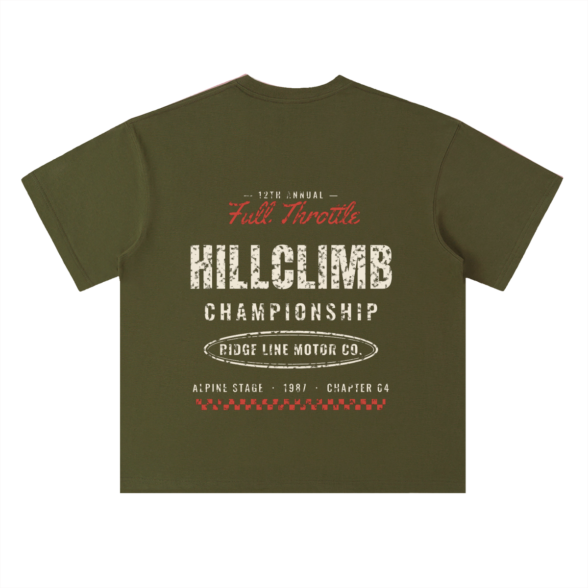 Hillclimb Heavyweight Tee – Jungle Green – back