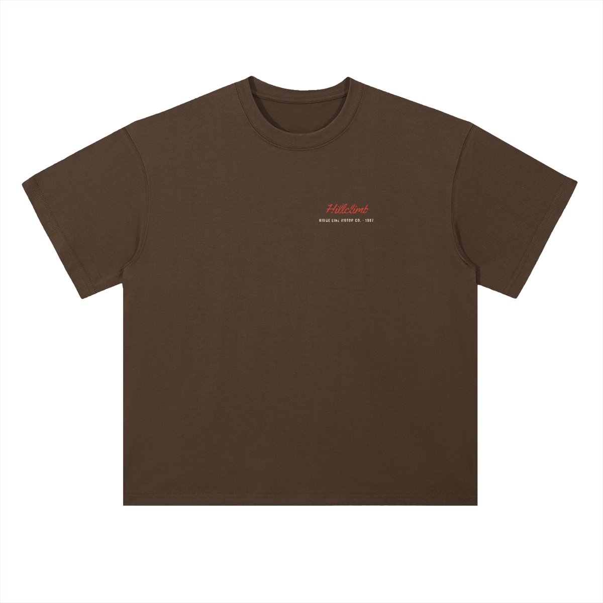 Hillclimb Heavyweight Tee – Coffee – front