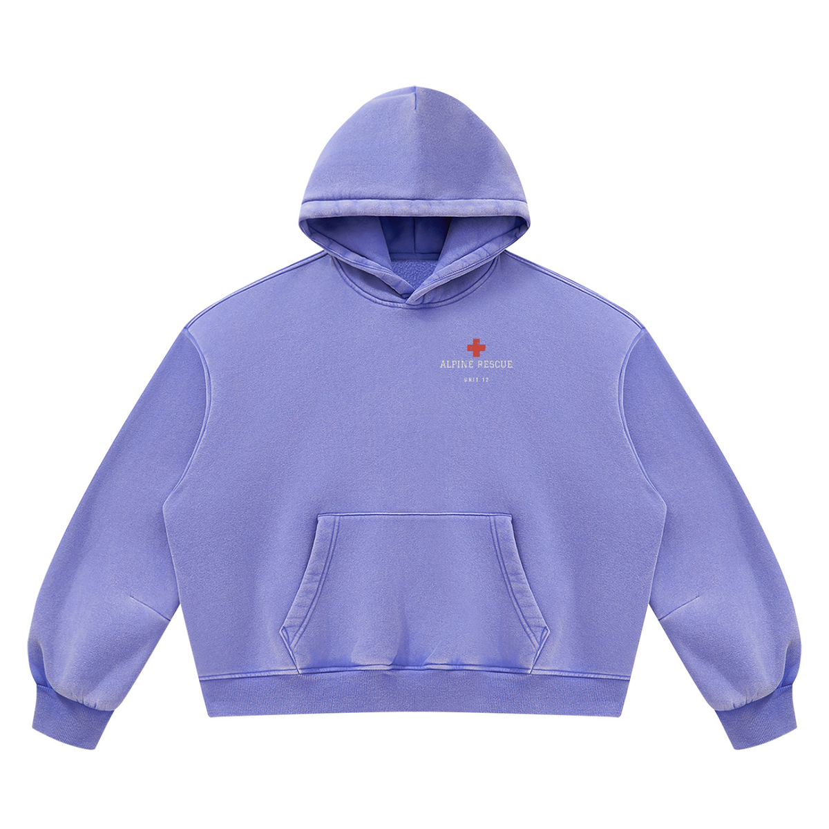 Alpine Rescue Vintage Wash Hoodie – Purple – front