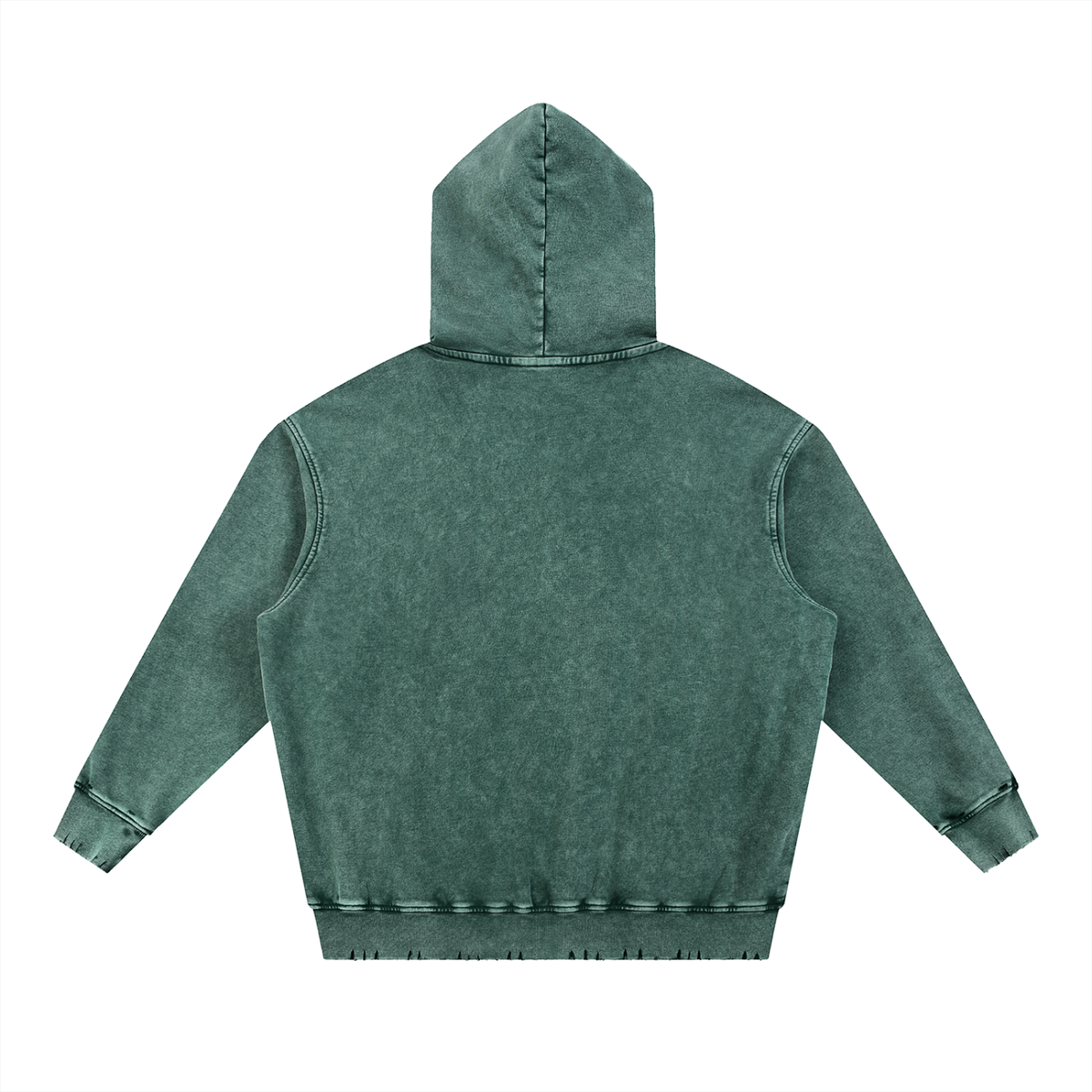 Midnight Rowing Snow Wash Hoodie – Blackish Green – back