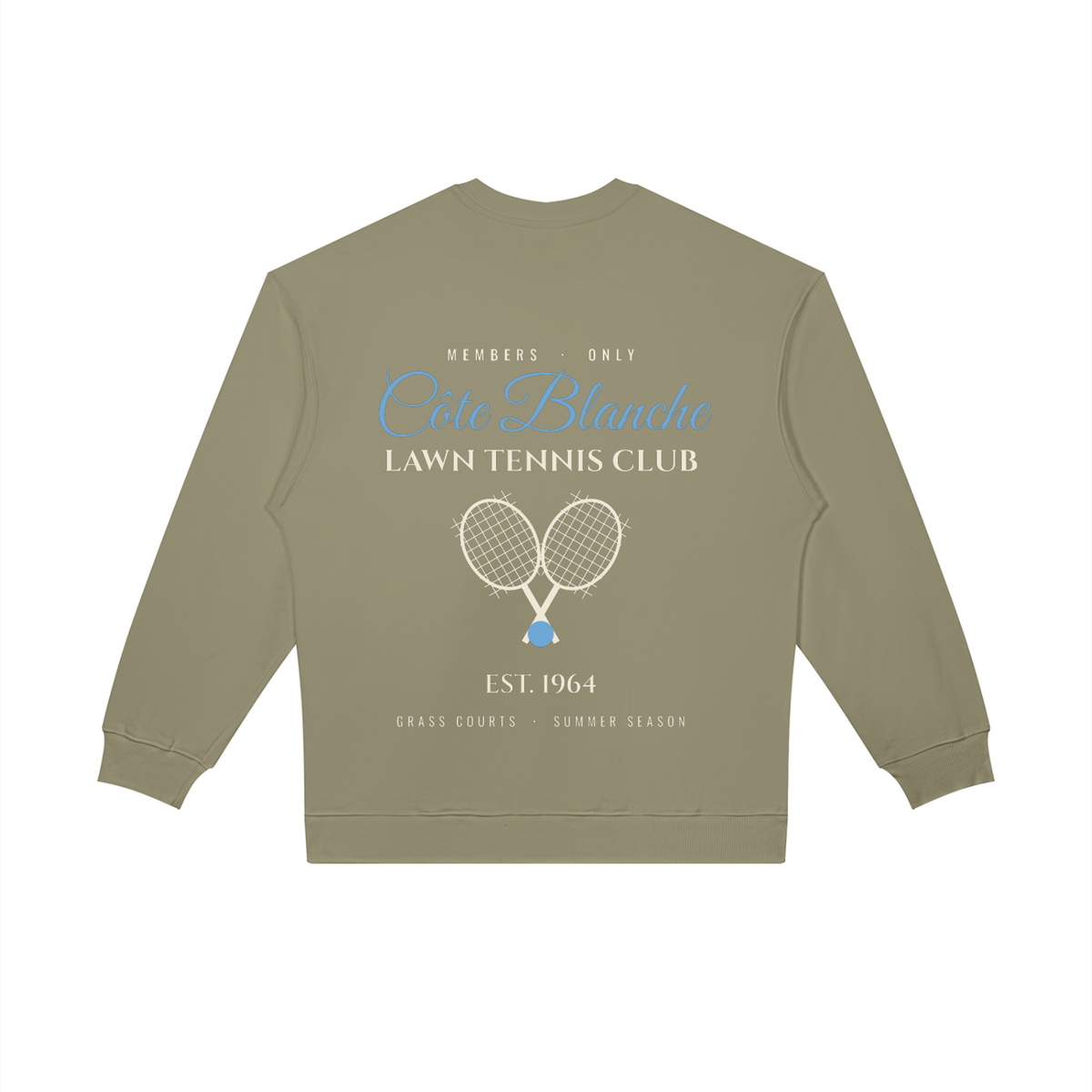 Côte Blanche Oversized Sweatshirt – Gray Green – back