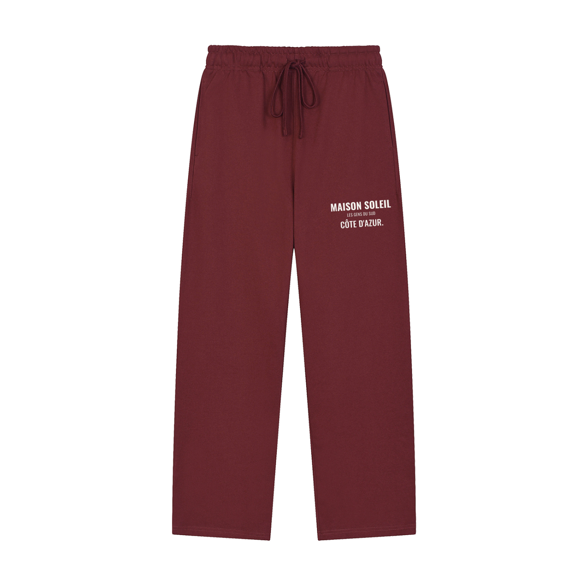 Maison Soleil Sweatpants – Dull Red – front
