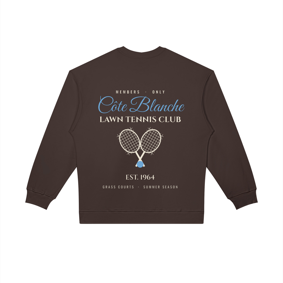 Côte Blanche Oversized Sweatshirt – Dark Brown – back