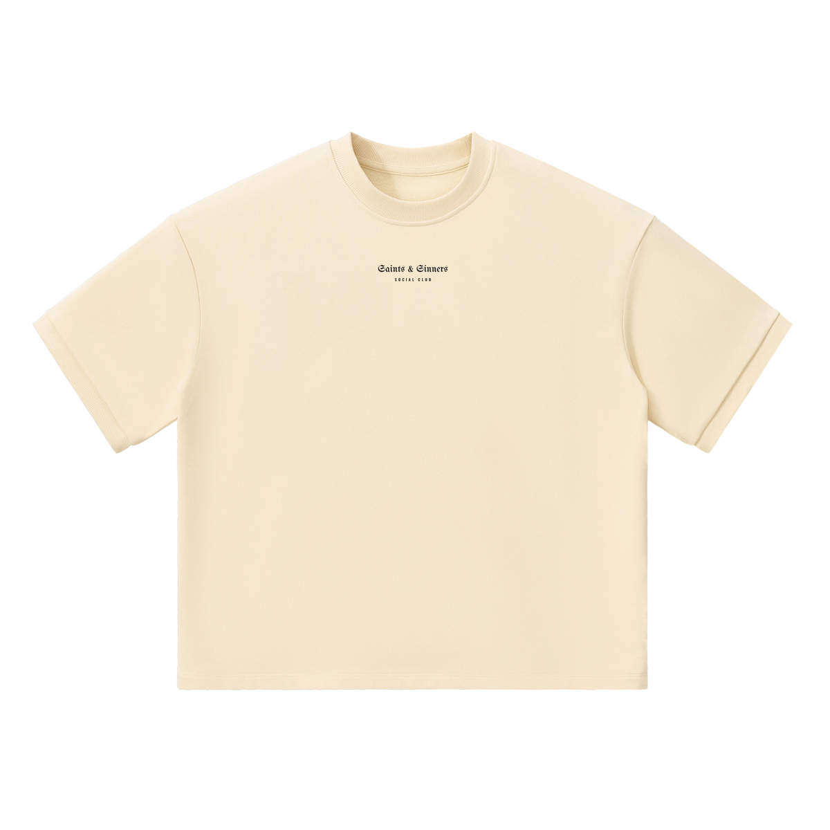 Saints & Sinners Boxy Tee – Apricot – front