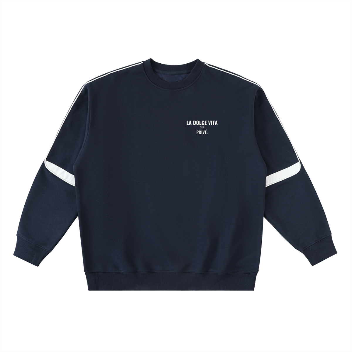 La Dolce Vita Oversized Sweatshirt – Navy Blue – front