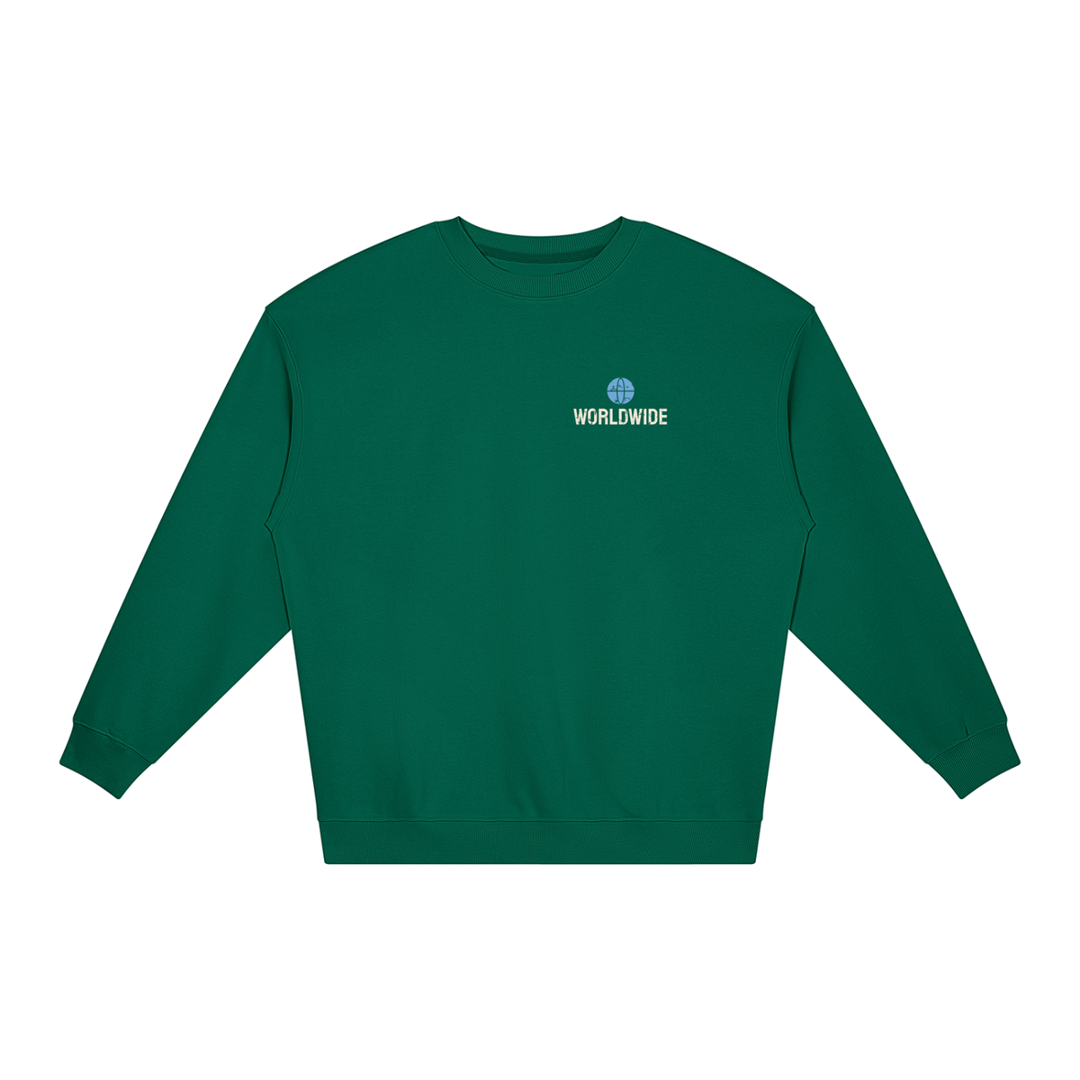Worldwide Loose Sweatshirt – Dark Green – front