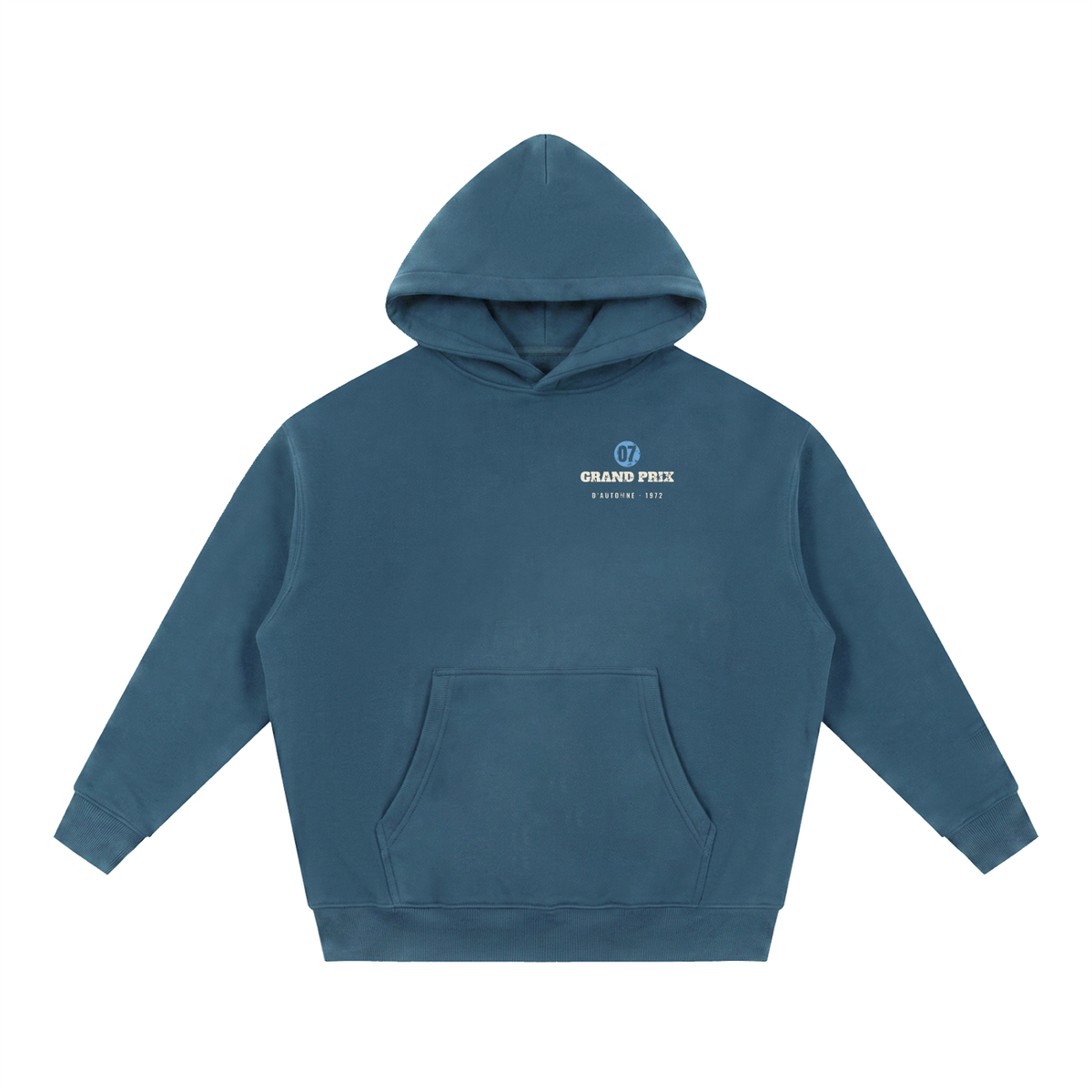 Grand Prix Oversized Hoodie – Haze Blue – front