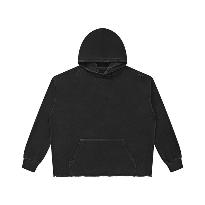 Vintage Wash Raw Edge Hoodie