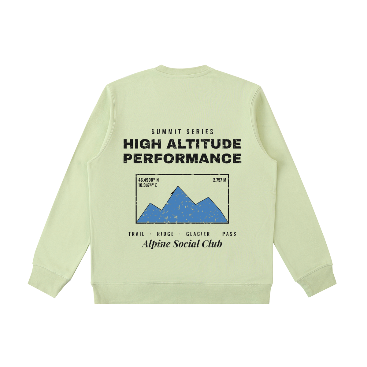 High Altitude Heavyweight Sweatshirt – Light Green – back