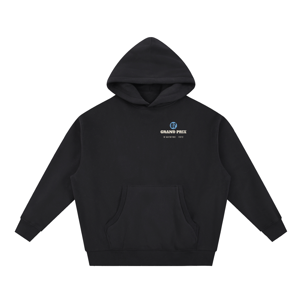Grand Prix Oversized Hoodie – Black – front