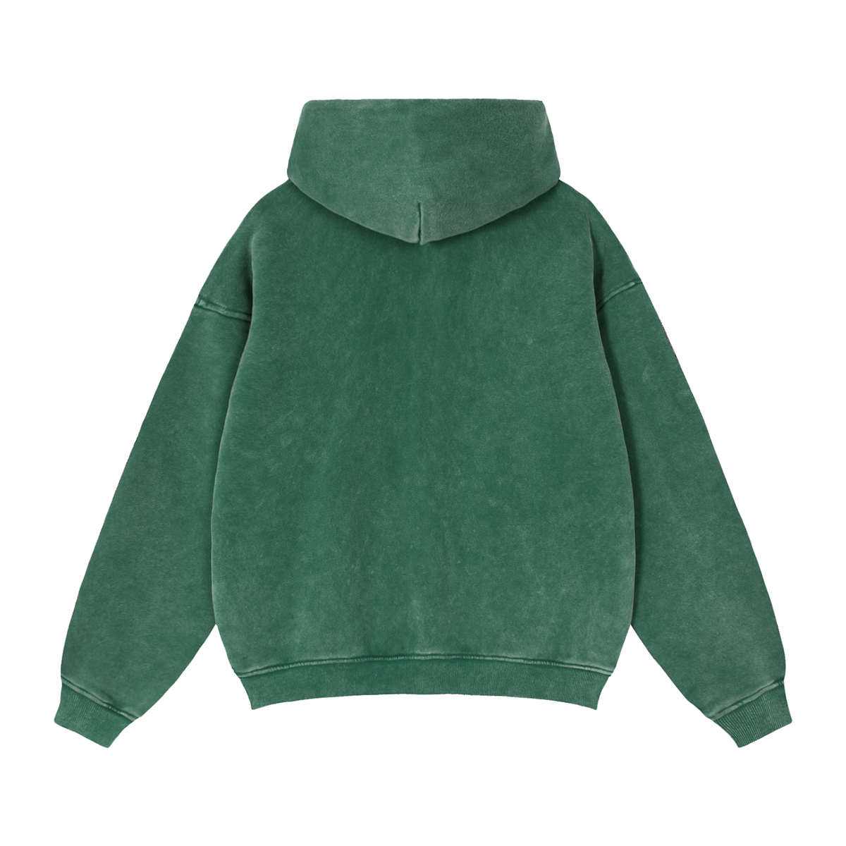 Sunday League Boxy Zip Hoodie – Dark Green – back