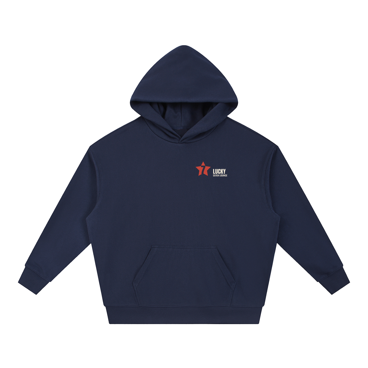 Lucky Seven Hoodie – Navy Blue – front