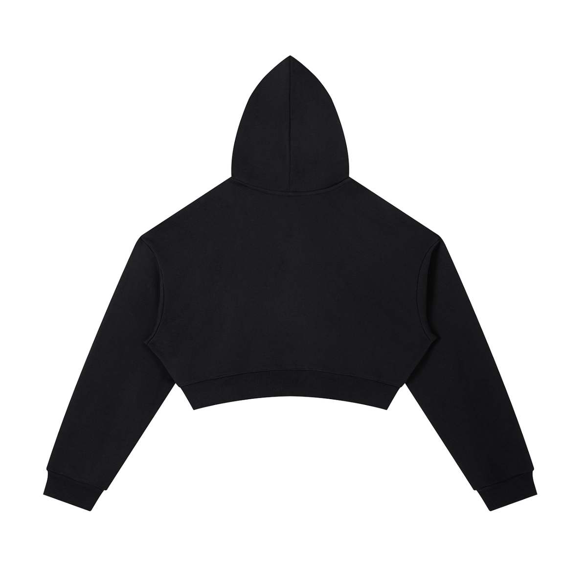 Essential Cropped Zip-Up Hoodie – White & Oat Gray