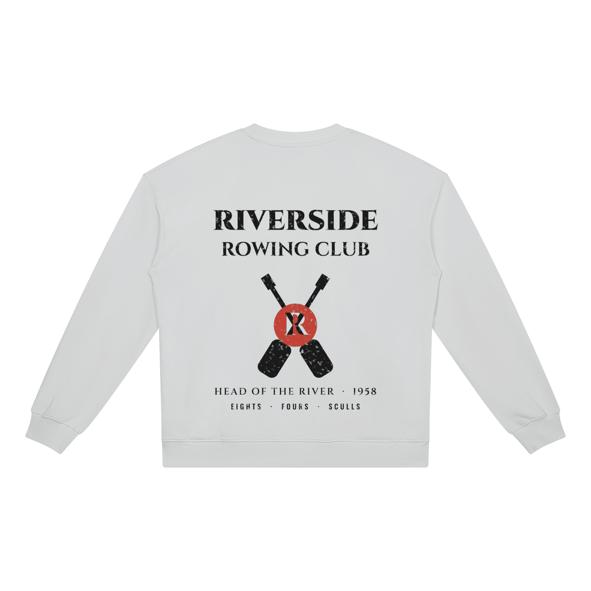 Riverside Rowing Sweatshirt – Light Gray – back