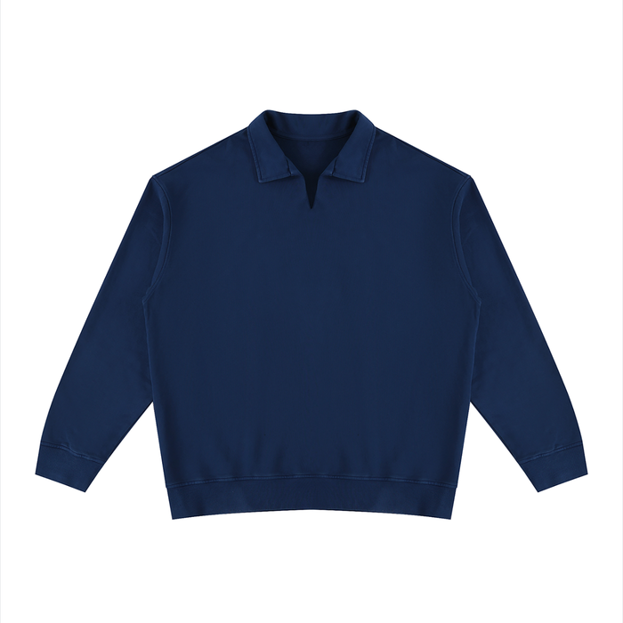 Vintage Wash Collared Sweatshirt