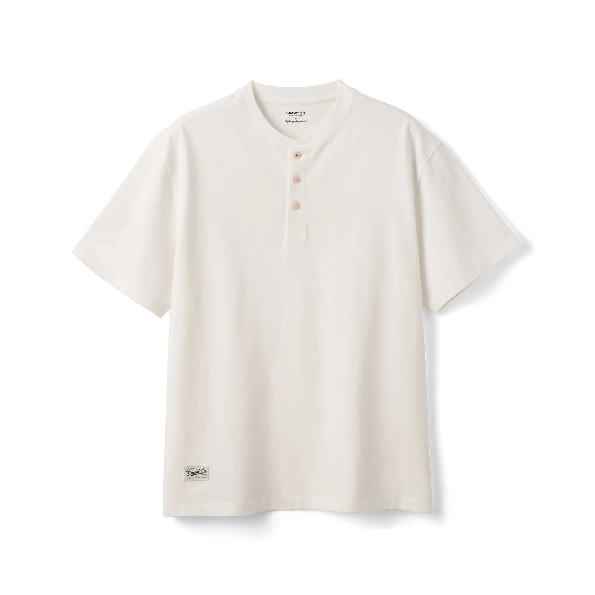 Washed Cotton Henley T-Shirt