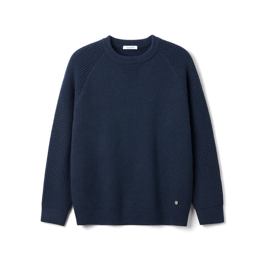Oversized Blend Waffle Knit Sweater