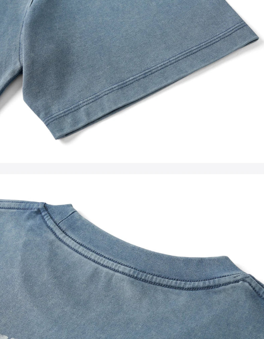Heavyweight Letter Print T-Shirt