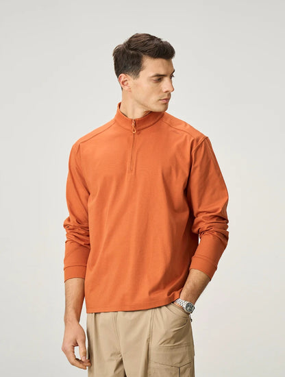 Half-Zip Long Sleeve T-Shirt