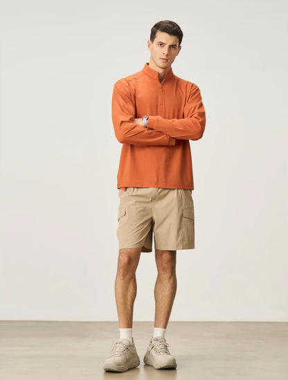 Half-Zip Long Sleeve T-Shirt