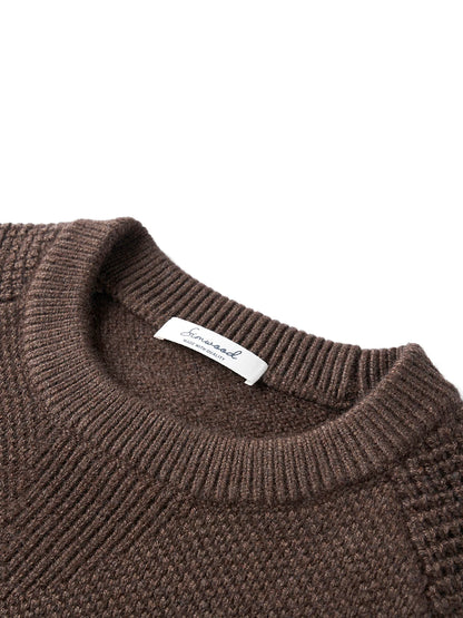 Oversized Blend Waffle Knit Sweater