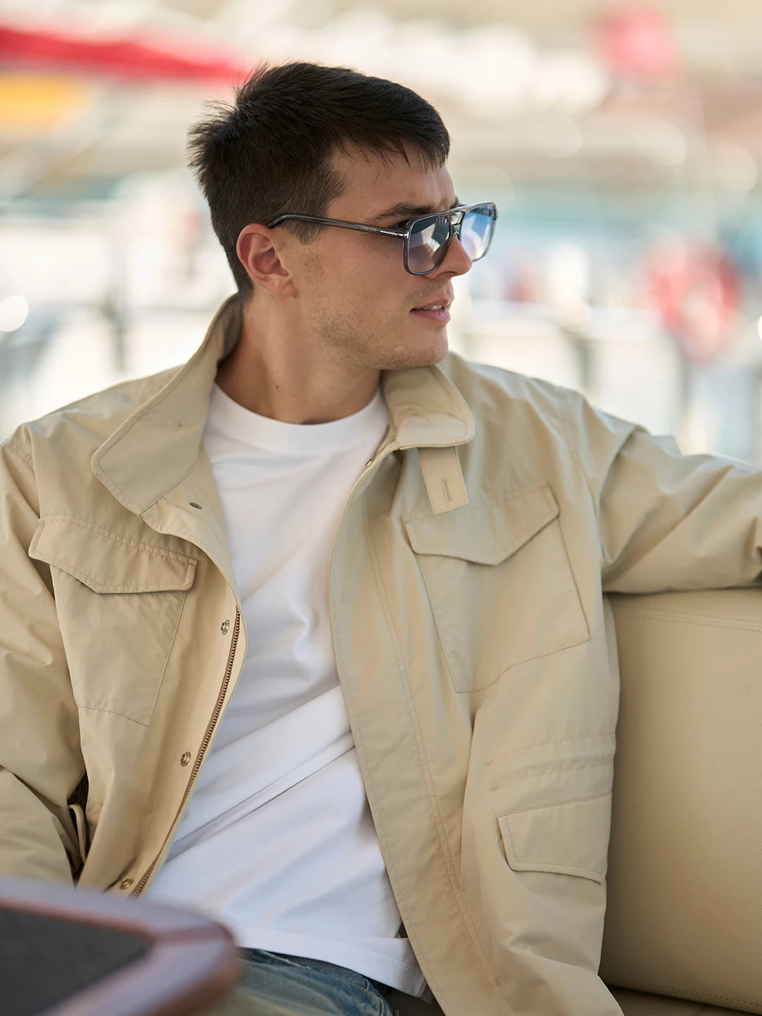 Oversized Hooded  Cargo Jacket