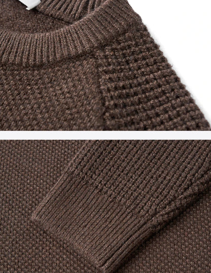 Oversized Blend Waffle Knit Sweater