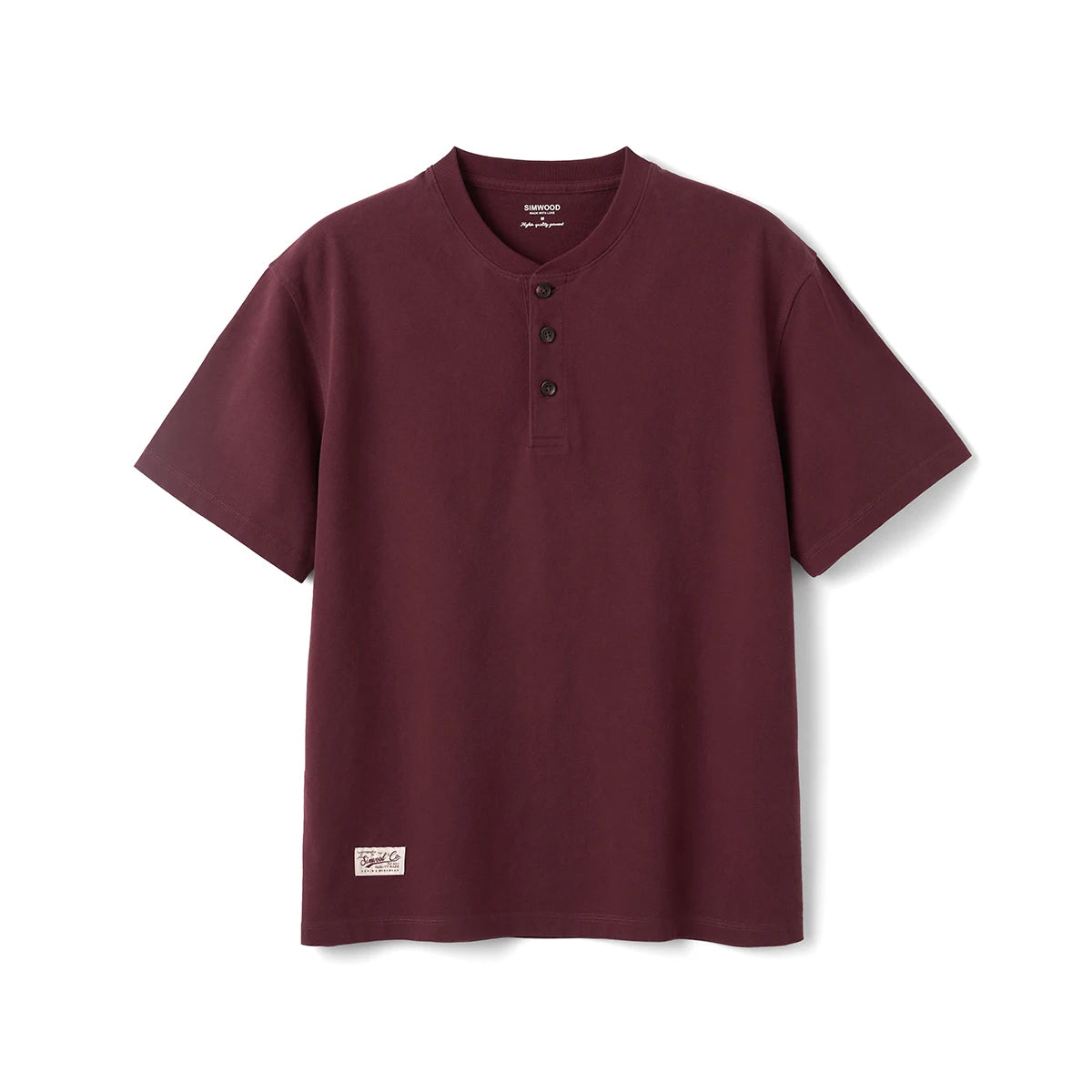 Washed Cotton Henley T-Shirt