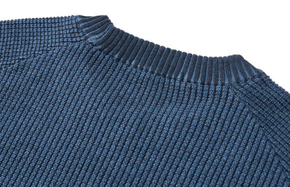Oversize Waffle Textured Knitted Sweater