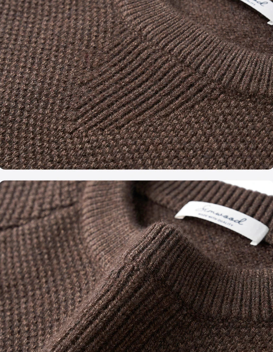 Oversized Blend Waffle Knit Sweater