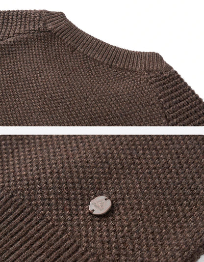 Oversized Blend Waffle Knit Sweater