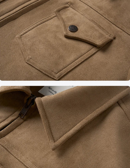 Regular Fit Suede Jacket