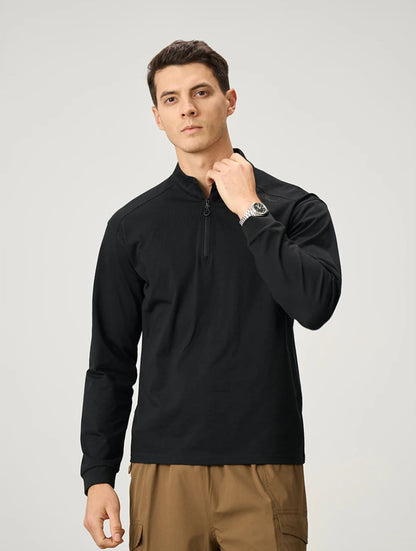 Half-Zip Long Sleeve T-Shirt